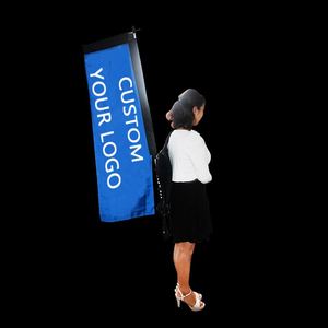 <b>Cheap</b> Advertising Banner Backdrop Walking Flag X Frame Rectangle Backpack Flag Pole - Product Image 1