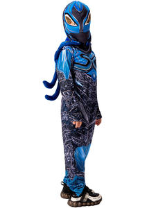 Superhéroe de alta calidad Blue Beetle Cosplay <span class=keywords><strong>DC</strong></span> Blue Costume Spandex Jumpsuit Halloween para chico - Product Image 3