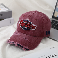Gorra de Béisbol Inglesa Vintage Desgastada, Gorra de Pico de Pato Bordada Versátil para Parejas, Estilo Moderno para Hombre