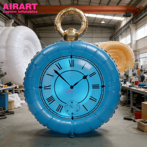 Decorazione Gonfiabile di Alta Gamma a Forma di Orologio Blu per Eventi nei Centri Commerciali - Product Image 4