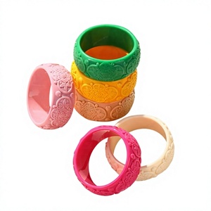 Bracelet en résine de haute qualité, couleur verte, idéal pour la création de bijoux, bracelets et joncs, design élégant pour les cadeaux, pour femme - Product Image 4