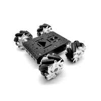 Kit de voiture intelligente programmable avec roues Mecanum en alliage d'aluminium et châssis C300 pour l'apprentissage de la robotique STEM