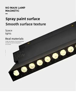 Système d'éclairage sur rail magnétique ultra-mince pour plafond, <span class=keywords><strong>spot</strong></span> <span class=keywords><strong>LED</strong></span> magnétique 48V 35mm - Product Image 4