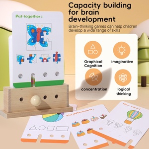 Bambini educazione precoce gioco di logica del bambino sviluppo del cervello pensiero formazione carta puzzle forma numero di corrispondenza giocattolo - Product Image 2