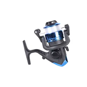 KEKAXI Mini Light Plastic 200 Fly Handle Fishing Saltwater Spinning Reels with Fishing Line