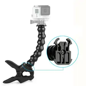 Kaliou Grosir Kamera Fleksibel Gooseneck Go Pro Jaws Flex Penjepit Klip Mount untuk Go Pro 7 6 5 4 3 2 1
