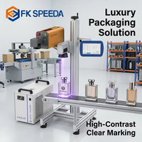 Máquina de Marcado Láser UV en Línea de Alta Velocidad UV5010 para Impresión de Fecha de Caducidad en Envases de Plástico para Productos Lácteos, Codificador de 200 m/min