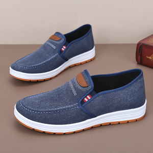 Zapatillas casuales de lona transpirables estilo Pekín antiguo para <span class=keywords><strong>hombre</strong></span>, de suela blanda, tipo papá, con patrón sólido y forro de algodón para primavera, de <span class=keywords><strong>outlet</strong></span> de fábrica. - Product Image 3