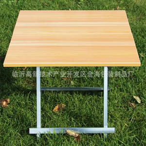Table pliante Linyi Jinhai 60x60 70x70 80x80, table carrée en bois massif minimaliste portable pour l'extérieur, design pliable - Product Image 2