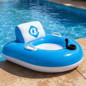 Bouée gonflable motorisée pour lac avec dossier, propulseur électrique à batterie, monoplace, pour piscine et loisirs aquatiques - Product Image 4