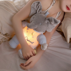 Peluche Personalizzato Elefante Coniglio Respirante e Calmante con Musica, <span class=keywords><strong>Canto</strong></span> e Registrazione, Orecchie Elettriche Mobili, Giocattoli Imbottiti per Bambini - Product Image 1
