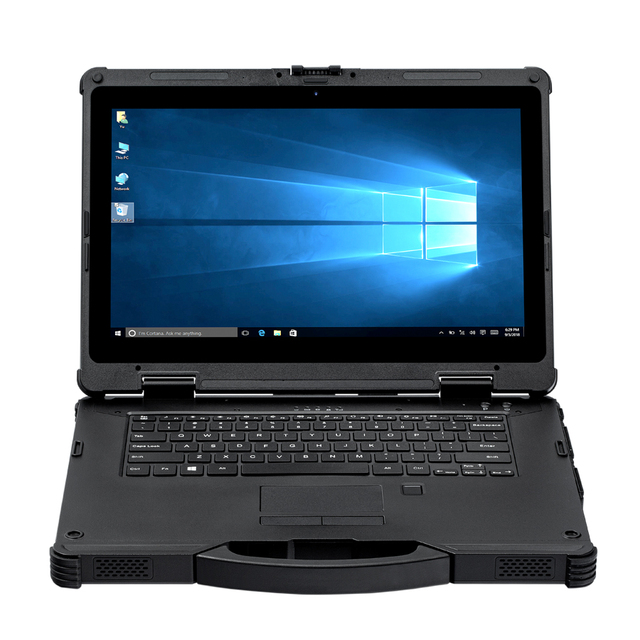 Waterproof RS232 RJ45 Serial Port Core I7 1255U Computers Laptops 14 Inch Rugged Industrial Notebook