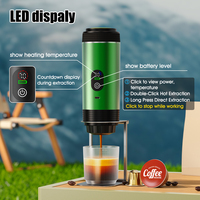 Mini Cafetera Espresso Portátil a Batería, Tipo-C USB, Pantalla LED, Cápsulas de Café, 20 Bares, Cafetera Automática para Uso en Hoteles