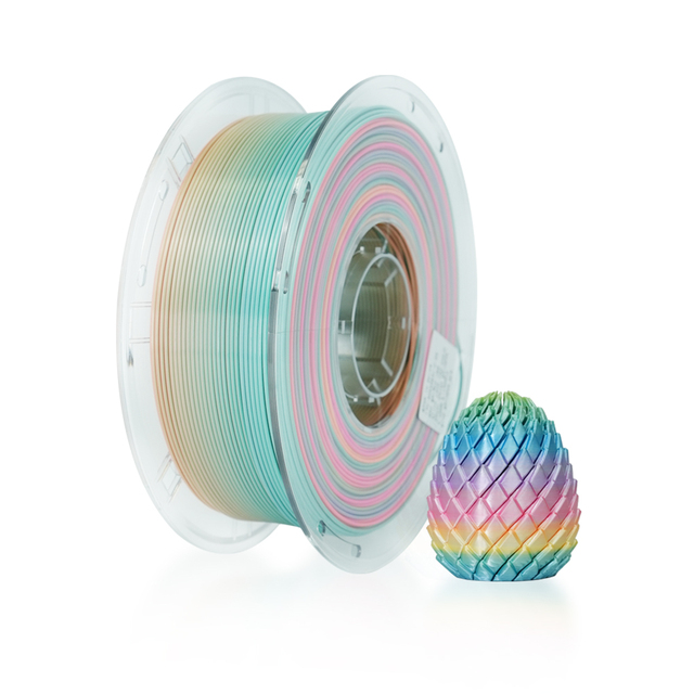 Smooth Printing High Quality PLA Silk Filament 1.75mm1kg Rainbow Material Plastic Filament Suitable for FDM 3D Printer