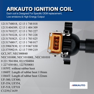 Paquete de bobina de encendido ARKAUTO 12131748018 UF354 para <span class=keywords><strong>BMW</strong></span> 3 5 7 8 X5 M50 M52 M54 E46 E36 E39 E38 E53 E85 E52 M52 M52TU M54 S52 M62 - Product Image 4