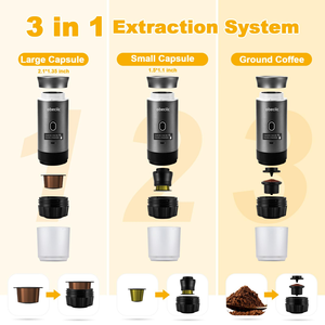 Cafetera Portátil de Cápsulas de Espresso 3 en 1, Recargable, de Calentamiento Rápido, para Acampar al Aire Libre, DG NS - Product Image 3