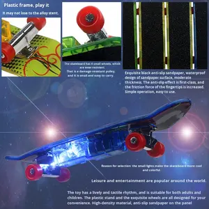 Finger Skateboard, cadeau promotionnel, mini skateboard à LED, <span class=keywords><strong>Tech</strong></span> <span class=keywords><strong>Deck</strong></span>, jouet de skateboard, skateboard en plastique, trottinette à doigts - Product Image 4