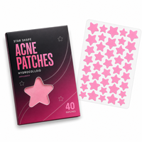 Patch anti-acné hydrocolloïde de qualité médicale, étanche, en forme d'étoile, personnalisable, végétalien, pour le visage, marque privée