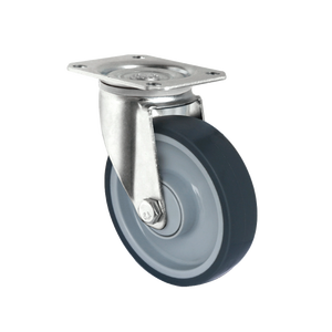 Ruota girevole girevole serie P2V2 ruota piatta in acciaio solido - Product Image 1