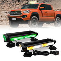 Bandes lumineuses COB haute intensité avec fonction d'avertissement magnétique puissante, dotées de lumières clignotantes rouges et bleues.