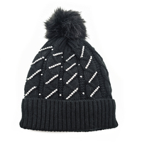 Bonnet en tricot acrylique personnalisé avec strass scintillants, rayé, unisexe, pour l'automne et l'hiver, idéal pour les voyages, taille ajustable