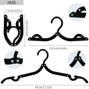 Travel Clothes Hangers Portable Lightweight Folding Clothes Non-Slip Folding Hangers Drying Rack Travel Access - Product Image 3