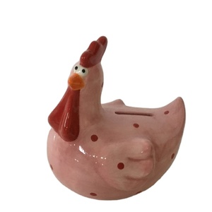 Hucha de cerámica con forma de gallo, caja de ahorro, pintado a mano - Product Image 1