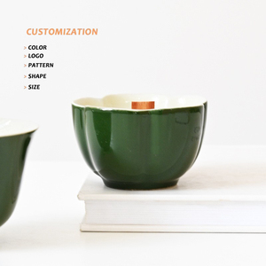 Emerald công suất nhỏ gốm nến Bát sáng tạo cánh hoa hình dạng nến cốc sang trọng nến thơm container - Product Image 1