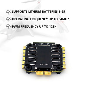 G701 V5 60A ESC 4 en 1 de 3-6S de amplio voltaje y alta carga 128K PWM, accesorios de repuesto para pilas de vuelo de drones - Product Image 2
