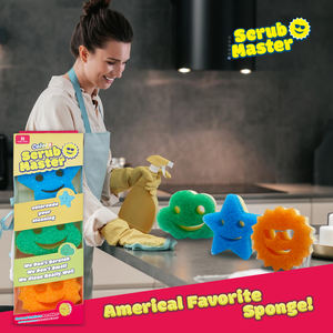 3计数磨砂彩色海绵无刮擦餐具海绵家用清洁防臭无双酚a聚合物泡沫制成 - Product Image 6