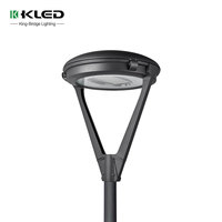 Lampes de jardin LED classiques à design rond, étanches IP66, en alliage d'aluminium, avec capteur photocellule, 40-100W
