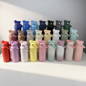 Thermos à double paroi en acier inoxydable moderne avec logo personnalisé, 1L 18oz 32oz, revêtement en poudre, bouteilles de sport et de voyage - Product Image 2