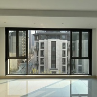 Ventana Francesa Abatible de Aluminio para Sala de Estar, Sistema 75Plus PA66 GF25 con Aislamiento Térmico, Insonorización y Protección Contra el Viento