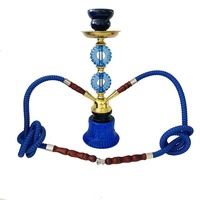 Ensemble de narguilé arabe de luxe moderne tuyaux doubles haut de gamme avec tuyau en verre acrylique givré Shisha portable avec boîte-cadeau