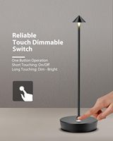 TSINYE-Lampe LED de table sans fil, rechargeable, à piles, pour bureau, d'extérieur, étanche, portable, tactile, à intensité variable