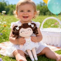 Figurine en peluche ballerine douce avec robe en tulle étoilé, décoration multi-usage pour la zone des animaux et les espaces de vie