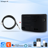 Tuya WiFi capteur de température intelligent moniteur interrupteur 7-32V 85-250V Thermostat de surveillance passif relais de Contact sec fonctionne avec Alexa