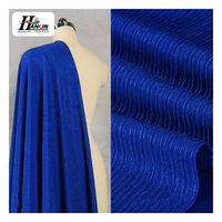 Tissu en seersucker 95% polyester 5% élasthanne, tissu en polyester tricoté élastique pour chemises