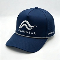 Gorra de Béisbol Personalizada con Logotipo, 5 Paneles, Estructurada, de Alto Rendimiento, con Perforaciones Láser, Impermeable, con Visera Curva, para Deportes al Aire Libre