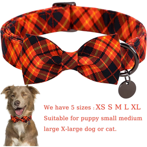 NiBao Schattige Hondentuig met Afneembare Vlinderdas, Schattige Geruite Hondentuig voor Hondencadeaus - Product Image 4