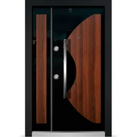 Porte d'entrée principale en acier MDF de style turc résistante aux intempéries, design moderne et simple, anti-rouille