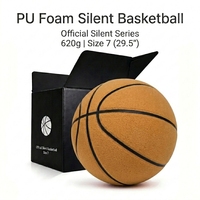 Ballon de basketball silencieux en mousse PU 620g Taille 7 (29,5 po) – Toucher doux, faible bruit, pour entraînement en intérieur, personnalisable avec logo, vente en gros