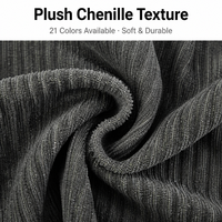Tissu de canapé en chenille, tissu d'ameublement en peluche 100% polyester, luxueux et doux, vente en gros pour ensemble de canapés, meubles de salon, textile