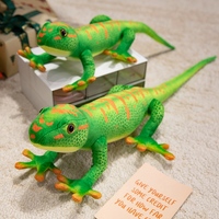 Geckos en peluche super doux, jouets ODM personnalisables en polyester et coton, oreiller en forme d'ours en peluche, doublure en maille de remplissage en coton PP en boîte