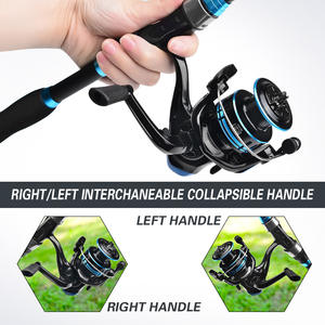 DORISEA Canne à pêche télescopique Moulinet Combo Set Fibre de verre Métal Crochet Leurre Ligne pour Lake River Stream Fishing Bass Perch Marlin - Product Image 5