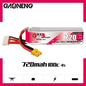 GAONENG GNB 4S 15.2V HV 720MAH 100C LiPo <b>Battery</b> XT30 Connector FPV LiHV High Voltage Long Type - Product Image 2