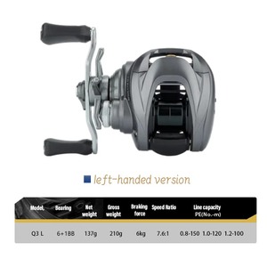 <span class=keywords><strong>รอก</strong></span><span class=keywords><strong>เบ</strong></span><span class=keywords><strong>ท</strong></span>คาสติ้งคาร์บอนไฟเบอร์ 7.6:1 พร้อมระบบเบรกอิเล็กทรอนิกส์อัจฉริยะ <span class=keywords><strong>DC</strong></span>  <span class=keywords><strong>รอก</strong></span>ตกปลาพร้อมระบบแจ้งเตือนด้วยเสียง  ระบบตีเหยื่อเรียบลื่น 6+1BB <span class=keywords><strong>รอก</strong></span> <span class=keywords><strong>DC</strong></span> - Product Image 6