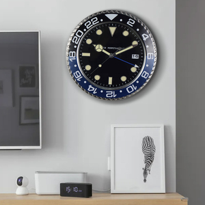 Horloge murale créative de luxe 34cm horloge murale moderne en métal Design Art maison grande horloge de décoration de chambre à coucher luminescente numérique - Product Image 3