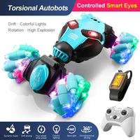 Voiture télécommandée la plus vendue avec lumières, montre à détection gestuelle, voiture RC acrobatique à 360° pour enfants, jouet radiocommandé