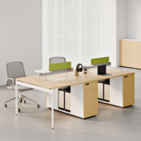 Espace ouvert moderne Coworking table de bureau modulaire poste de travail mobilier de bureau 4 places personnel poste de travail